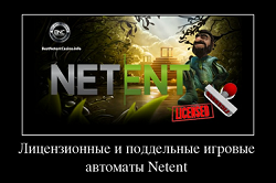 Лицензионные и поддельные игровые автоматы Netent