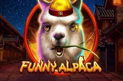 funny alpaca slot logo
