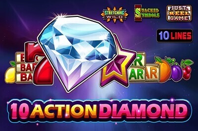 10 action diamond slot logo