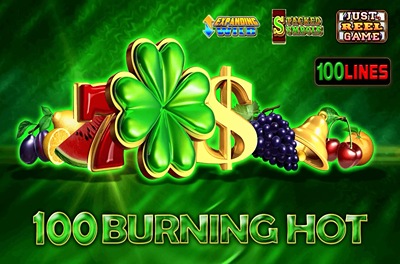 100 burning hot slot logo