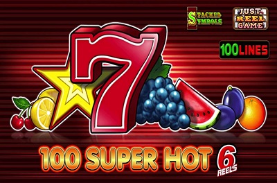 100 super hot 6 reels slot logo