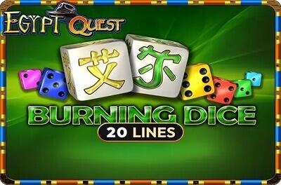 20 burning dice slot logo
