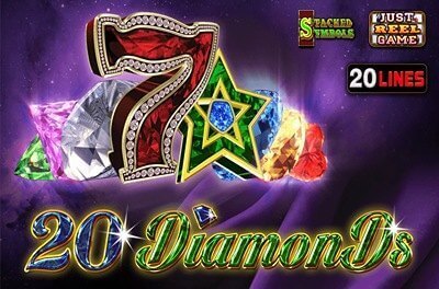 20 diamonds slot logo