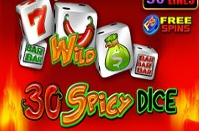 30 spicy dice slot logo