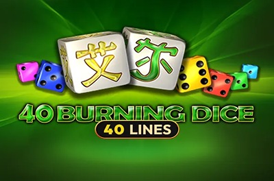 40 burning dice slot logo