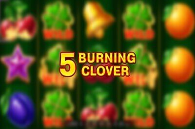 5 burning clover slot logo