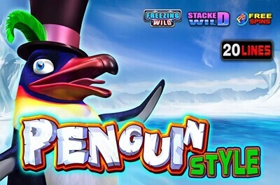 penguin style slot logo