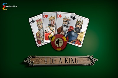 4 of a king slot logo