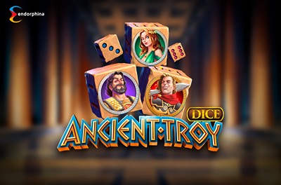 ancient troy dice slot logo