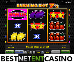 Burning Hot Sevens slot by Novomatic