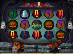 Играть бесплатно в игровой автомат Haunted Night