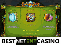 Играть бесплатно в игровой автомат Enchanted Crystals