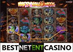 Играть бесплатно в игровой автомат Happy Halloween от PlayNgo