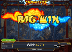 Крупный выигрыш в игровой автомат Thunderfist