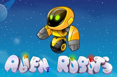 alien robots slot logo