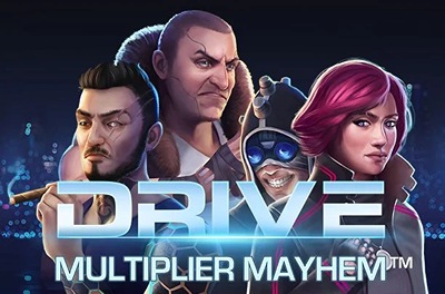drive multiplier mayhem slot logo