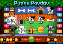 Играть бесплатно в игровой автомат Puppy Payday