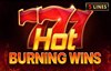 burning wins slot logo