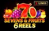 super sevens fruits 6 reels slot logo