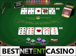 Играть бесплатно в Оазис покер от Netent
