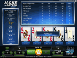 Играть бесплатно в видео-покер Jacks or better