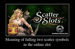 Meaning of falling two scatter symbols at the pokie