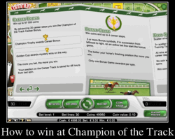 How to win at Champion of the Track