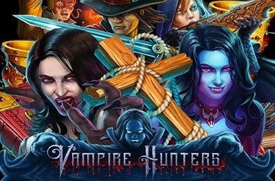 vampire hunters slot logo