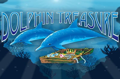 dolphin treasure slot logo