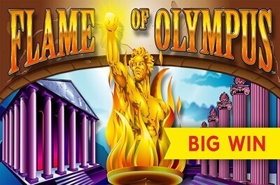 flame of olympus slot logo