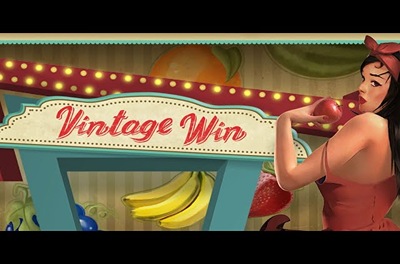 vintage win slot logo