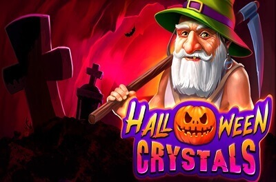 halloween crystals slot logo