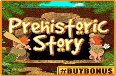 prehistoric story slot logo