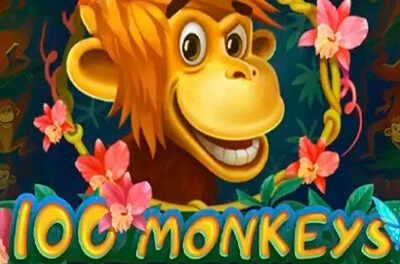 100 monkeys slot logo