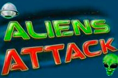 aliens attack slot logo