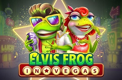 elvis frog in vegas slot logo