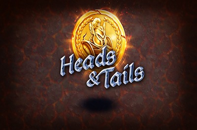 heads and tails slot logo