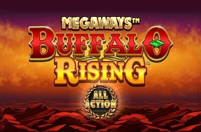buffalo rising megaways all action slot logo