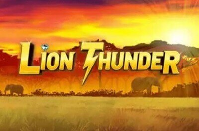 lion thunder slot logo