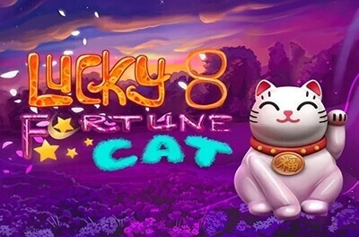 lucky 8 fortune cat slot logo