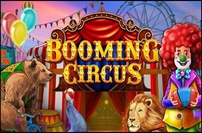 booming circus slot logo