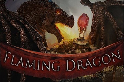 flaming dragon slot logo
