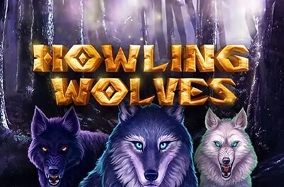 howling wolves slot logo
