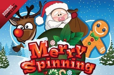 merry spinning slot logo