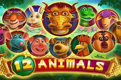 12 animals slot logo