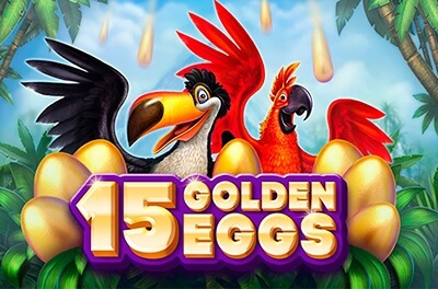 15 golden eggs slot logo