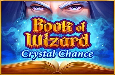 book of wizard crystal chance slot logo
