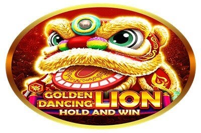 golden dancing lion slot logo