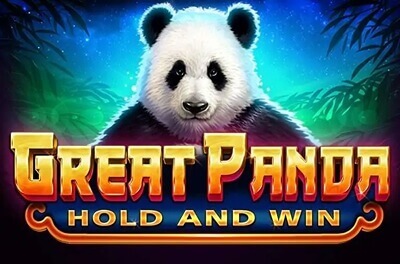 great panda hold and win slot logo