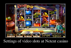 Settings of slots at Netent casino